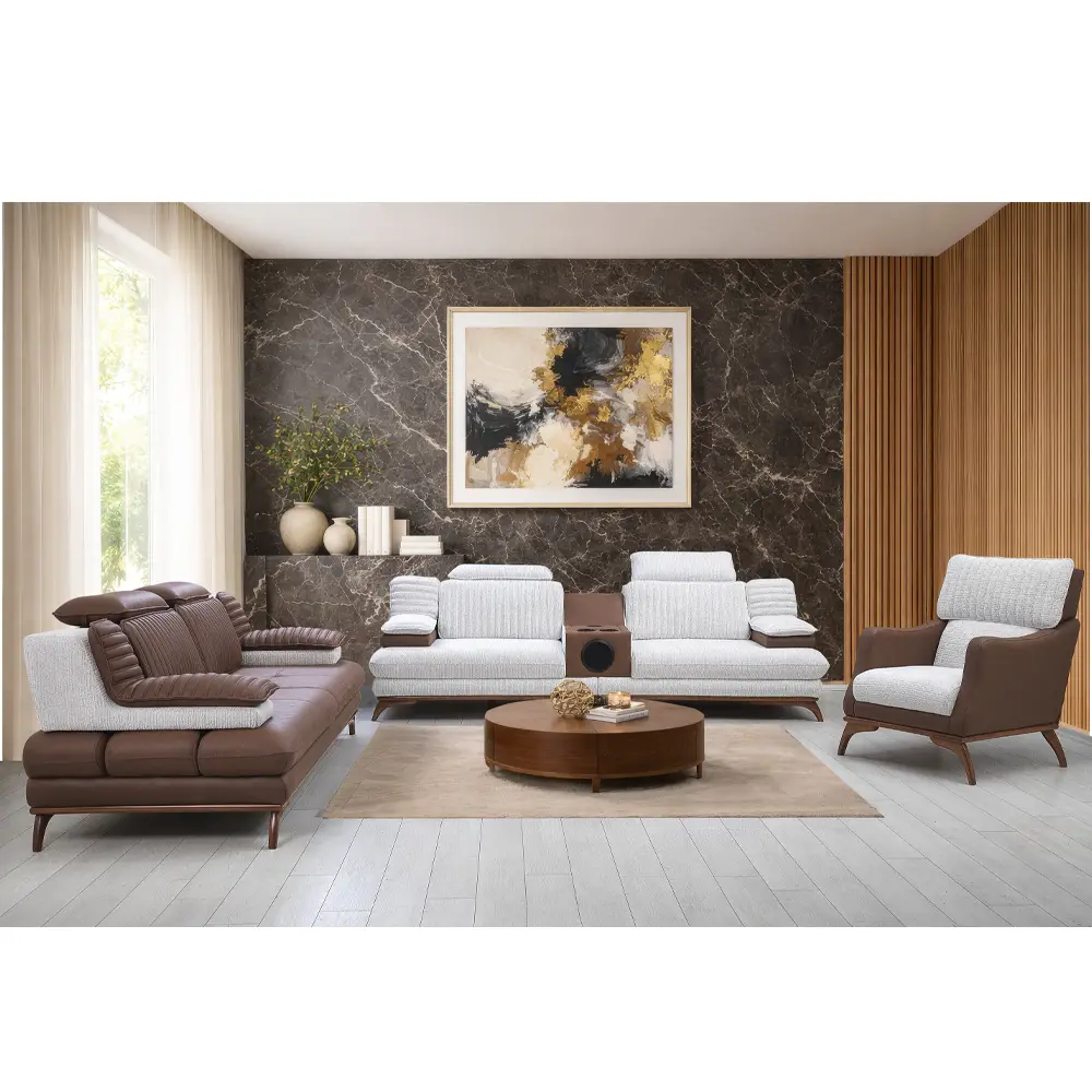 MÜZİK SİSTEMLİ NOVA SALON KOLTUK TAKIMI (4+3+1+1)